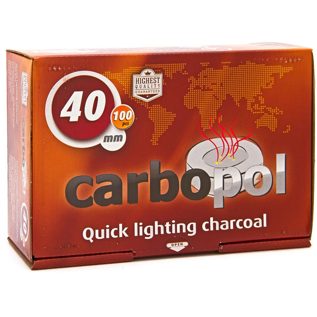 Carbopol Quick Lighting Charcoal 40mm 100pcs