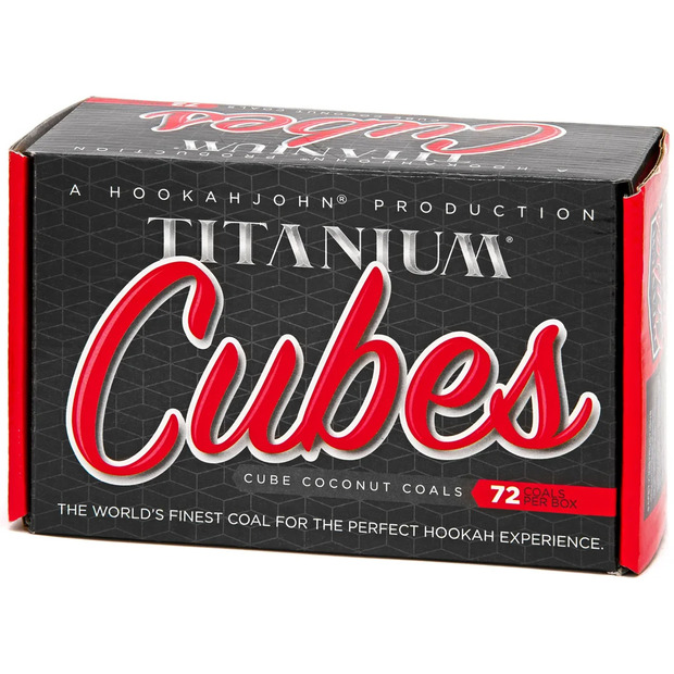 HookahJohn Titanium Cube Coconut Coals 72pcs